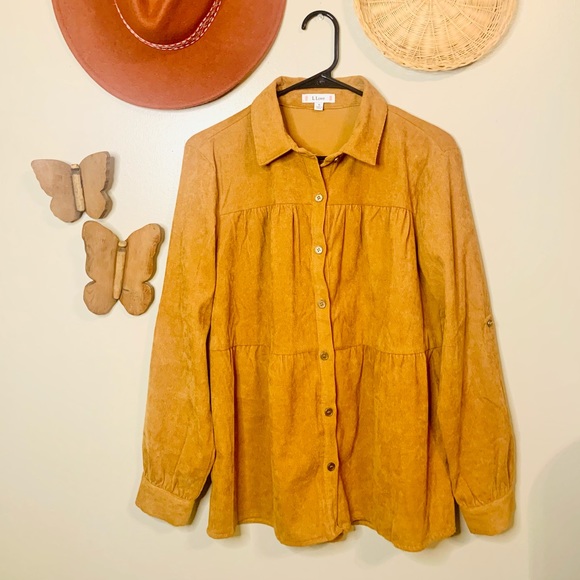 Corduroy button down top - Picture 2 of 2